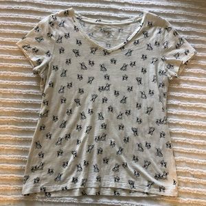 French bulldog V-neck T-shirt